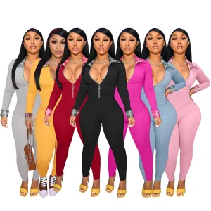 Sexy Color block Jumpsuit（AY1724）