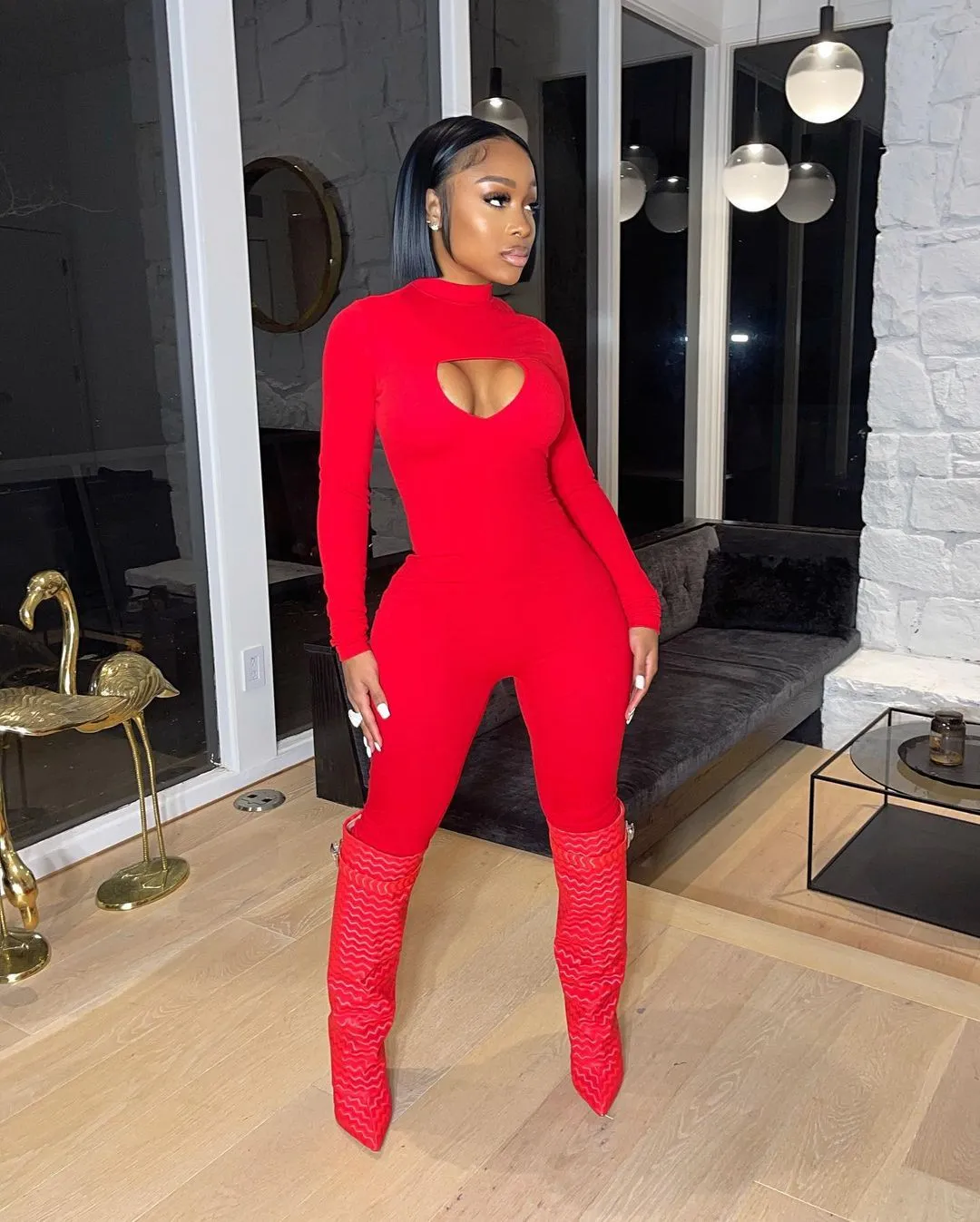 Sexy Cutout Bodysuit（AY1787）
