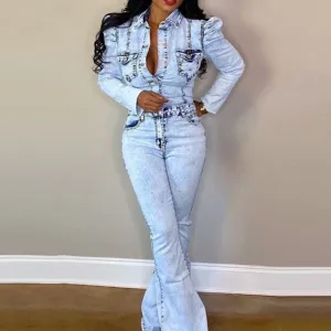 Sexy Denim Jeans Jumpsuits