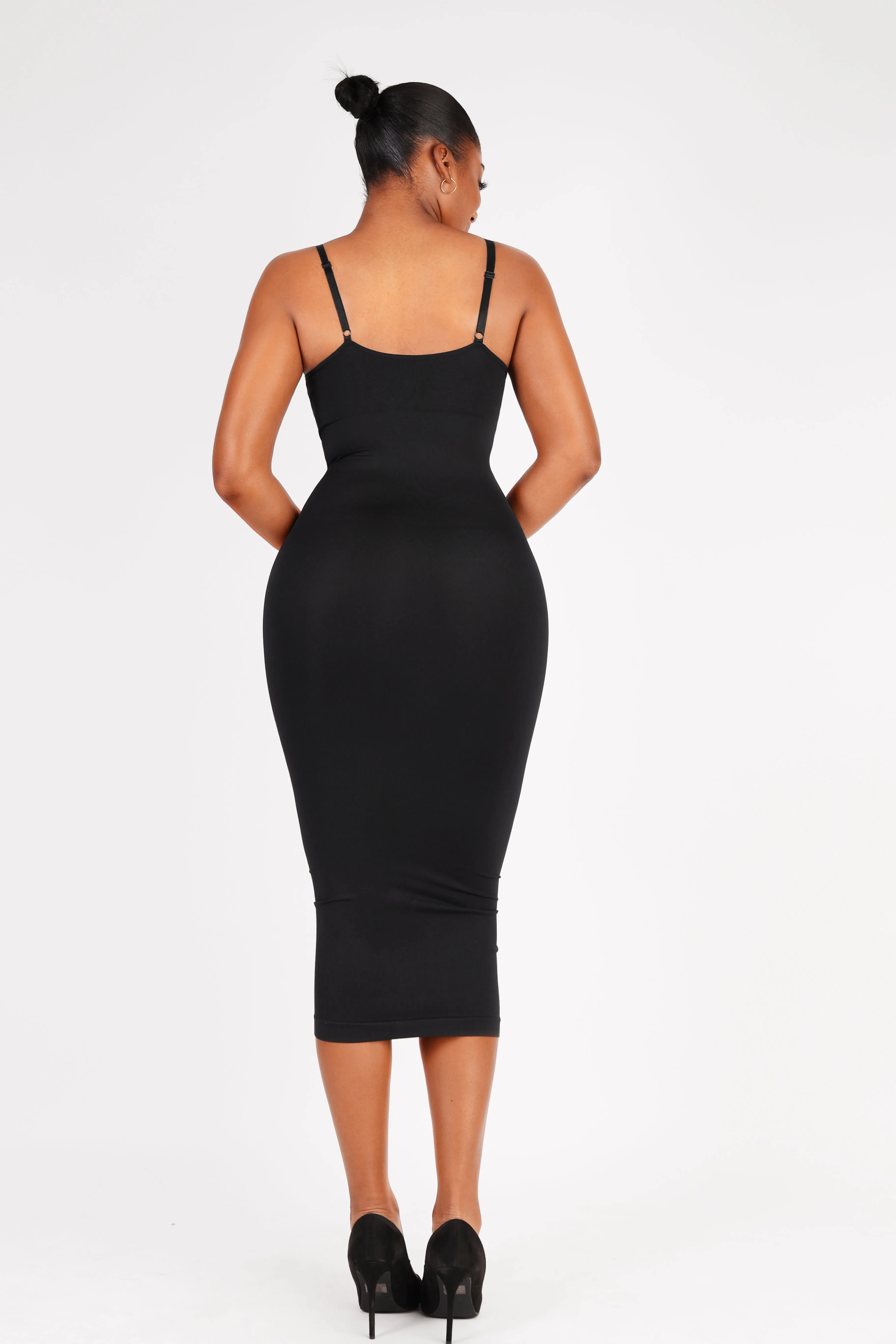 Shaper Seamless Eco-Friendly Spaghetti Strap V-Neck Dress