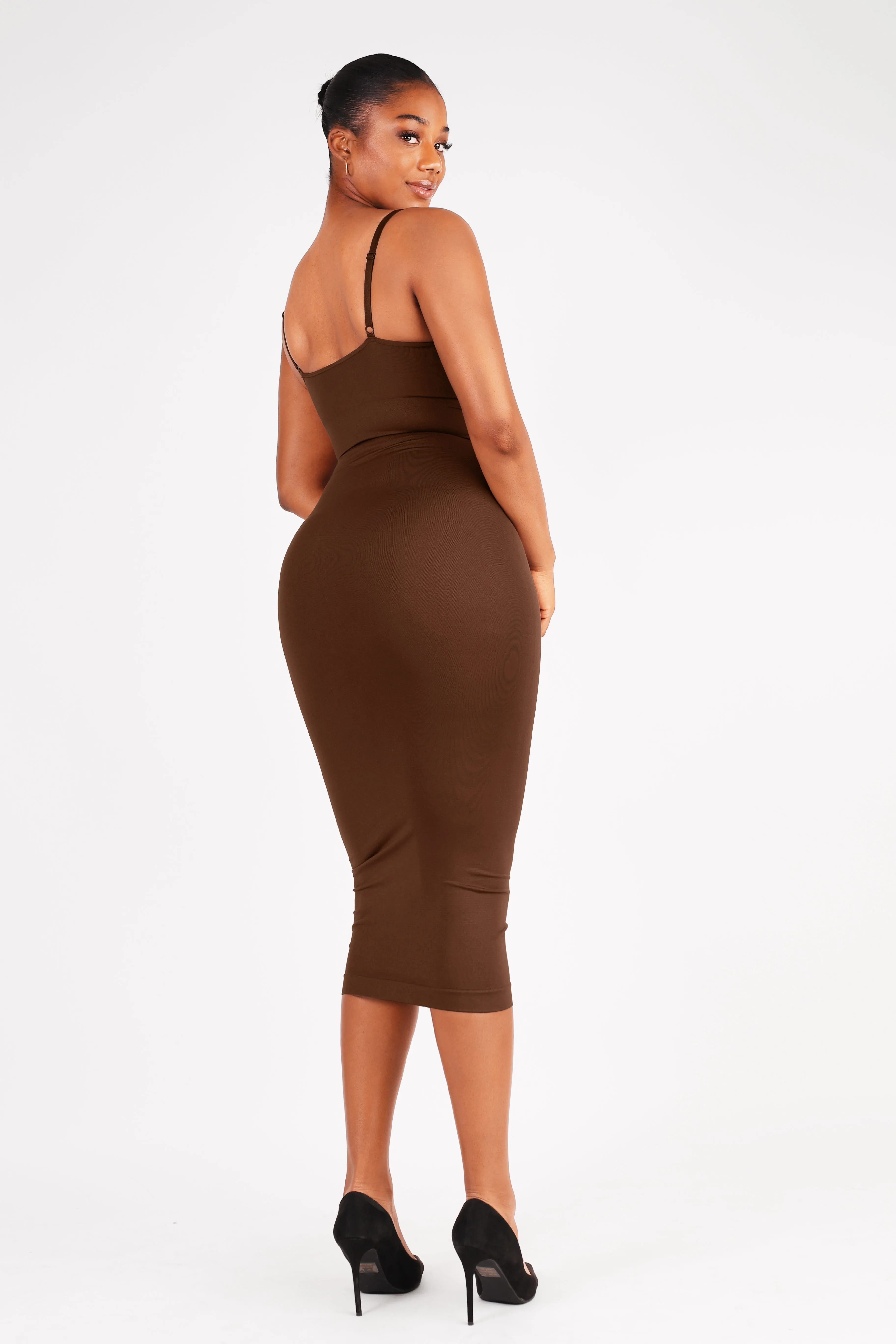 Shaper Seamless Eco-Friendly Spaghetti Strap V-Neck Dress