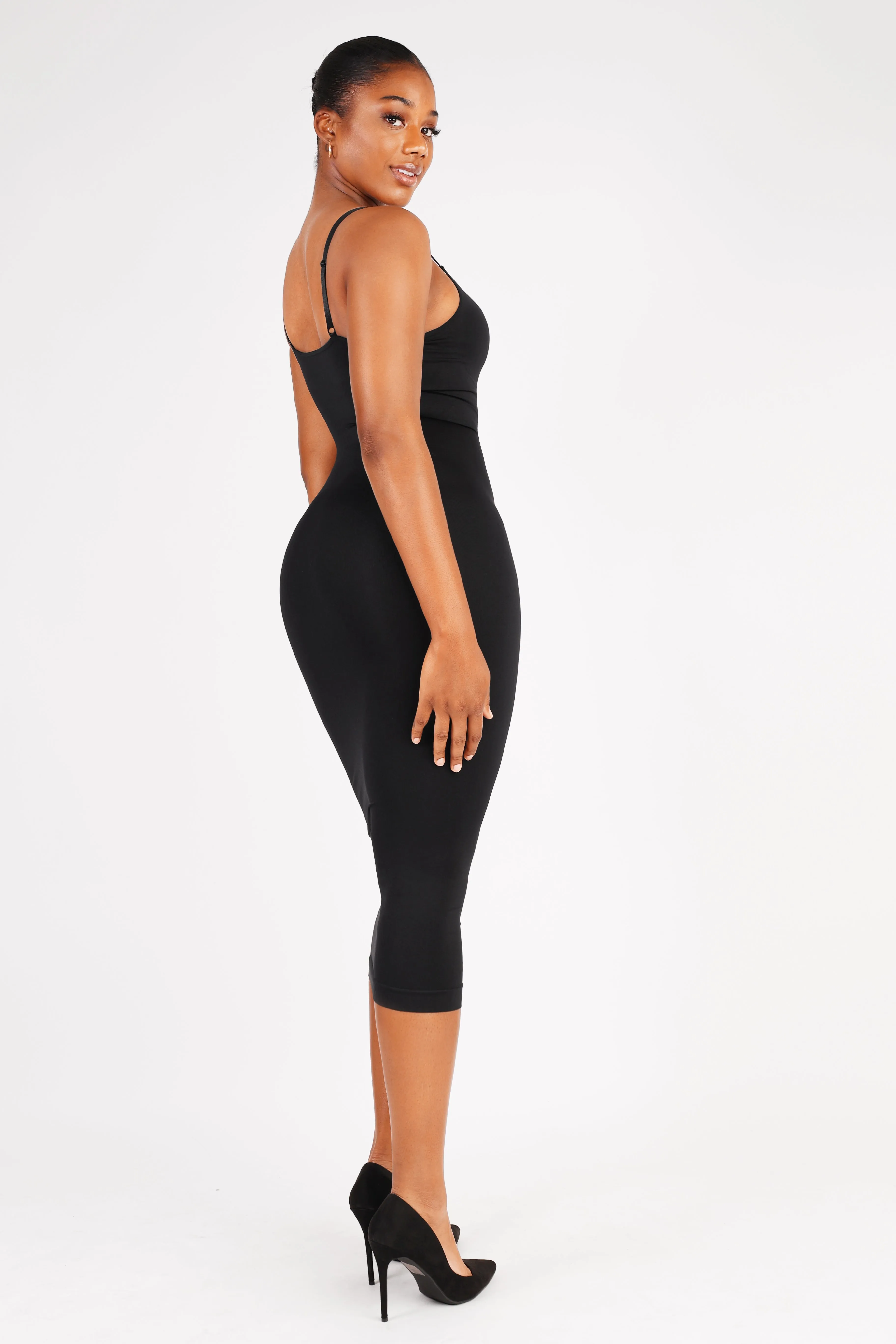 Shaper Seamless Eco-Friendly Spaghetti Strap V-Neck Dress