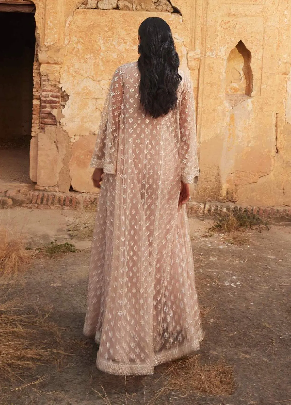 Shiraz Champagne Jacket And Jumpsuit Set