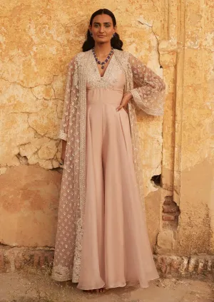 Shiraz Champagne Jacket And Jumpsuit Set