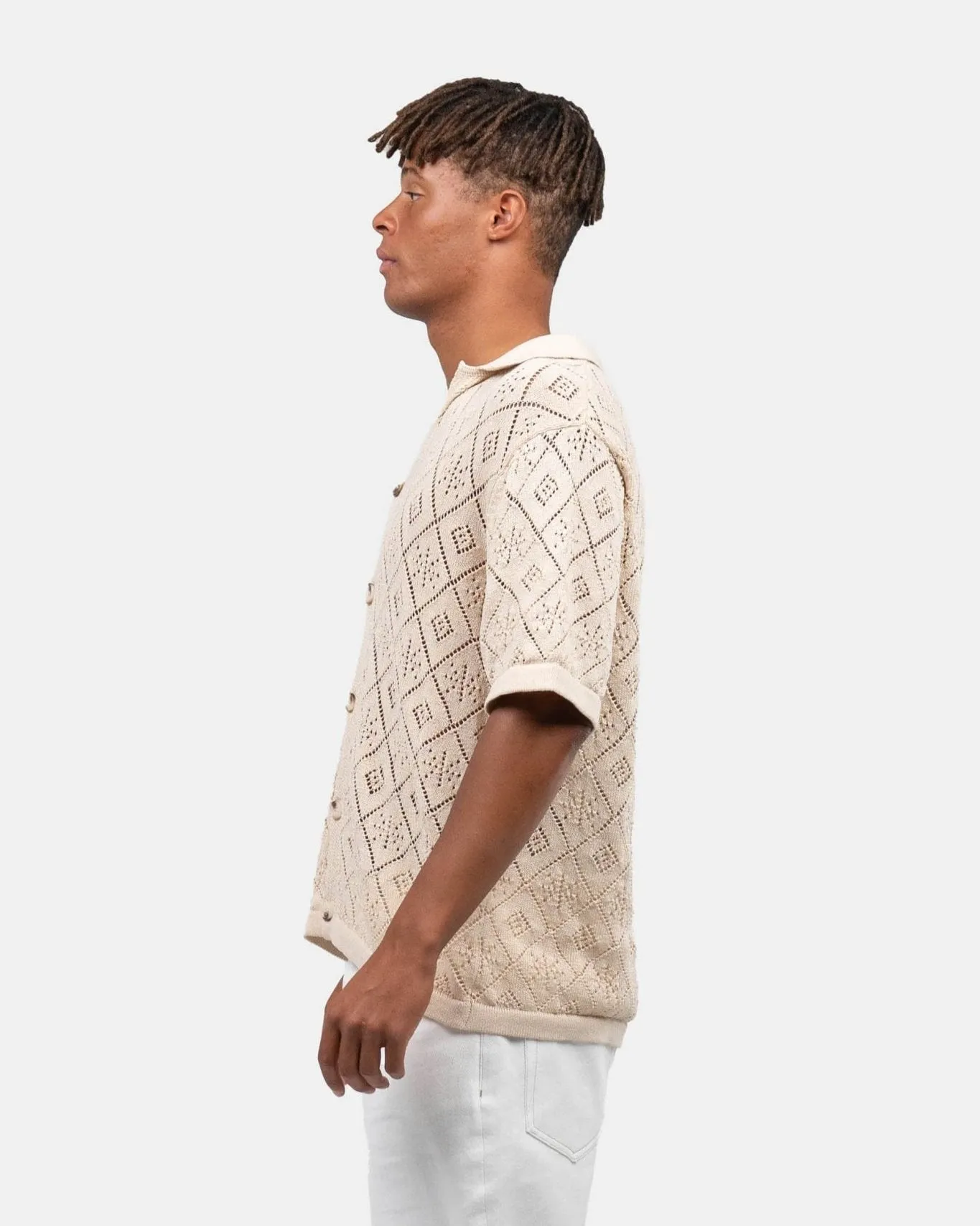 Short Sleeve Crochet Shirt