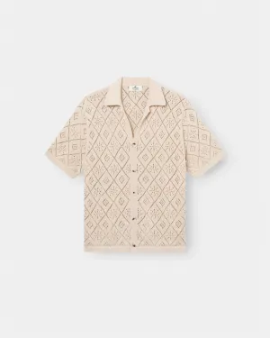 Short Sleeve Crochet Shirt