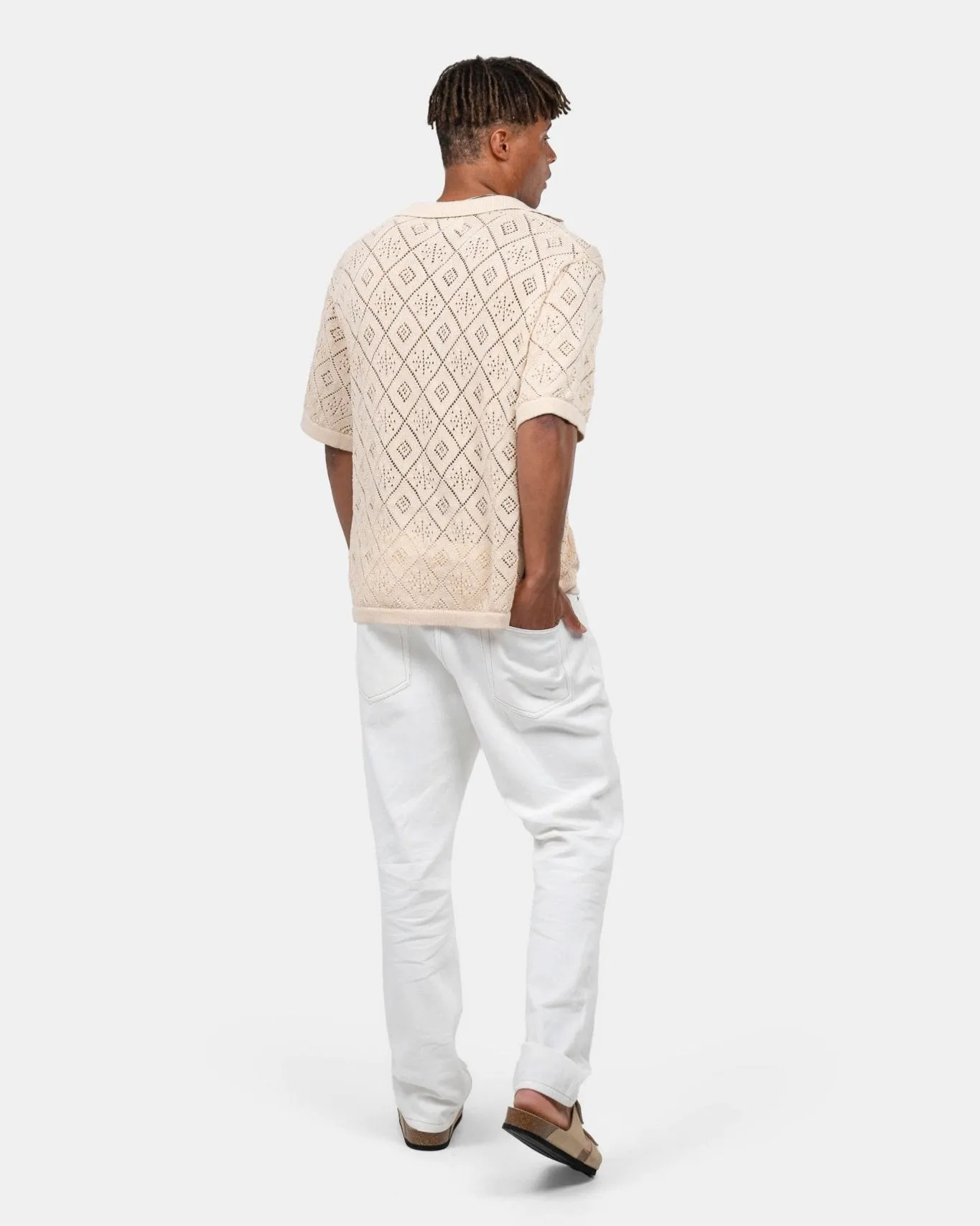 Short Sleeve Crochet Shirt