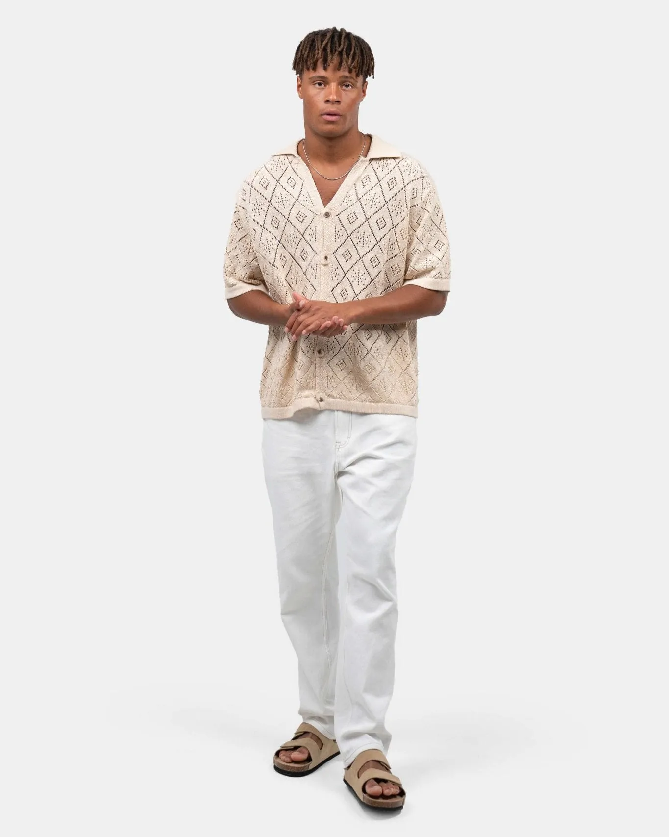 Short Sleeve Crochet Shirt