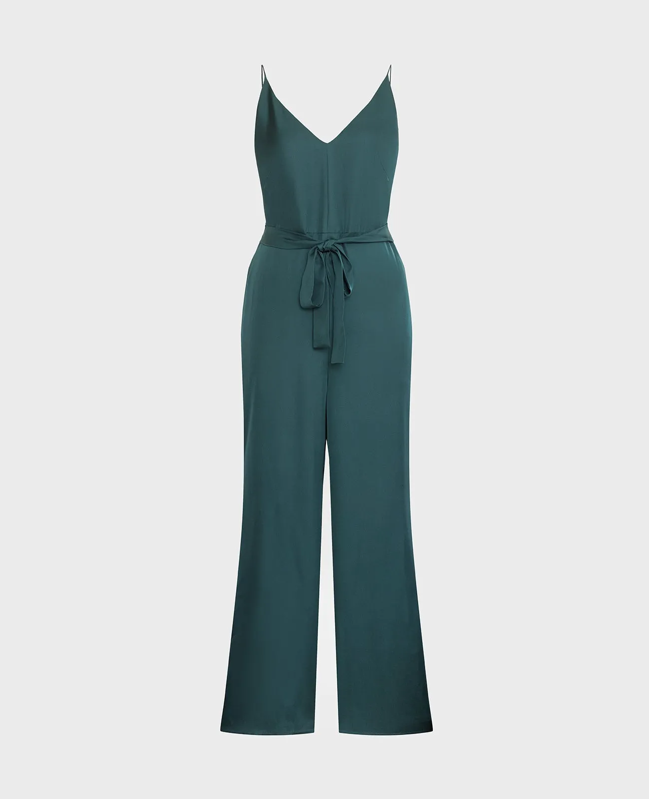 Silk V Neck Camisole Jumpsuit