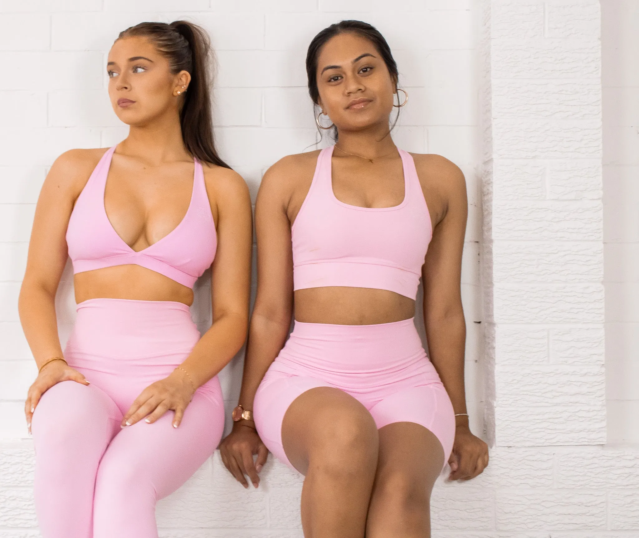 Sleek Pink V-Line Active Crop Top