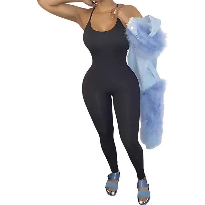 Sleeveless Stretch Jumpsuit