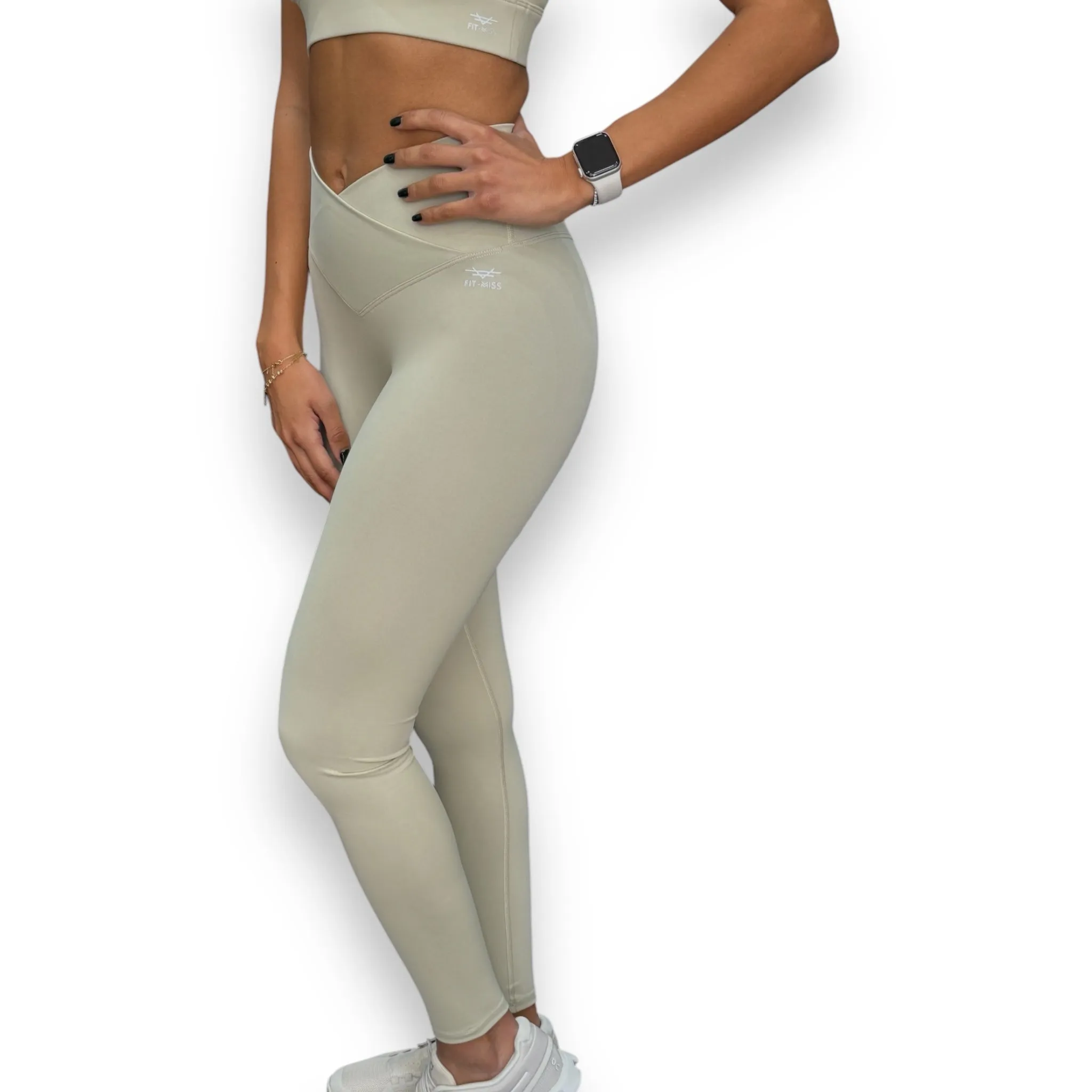 Slightly Thicker V-Leggings - Parchment