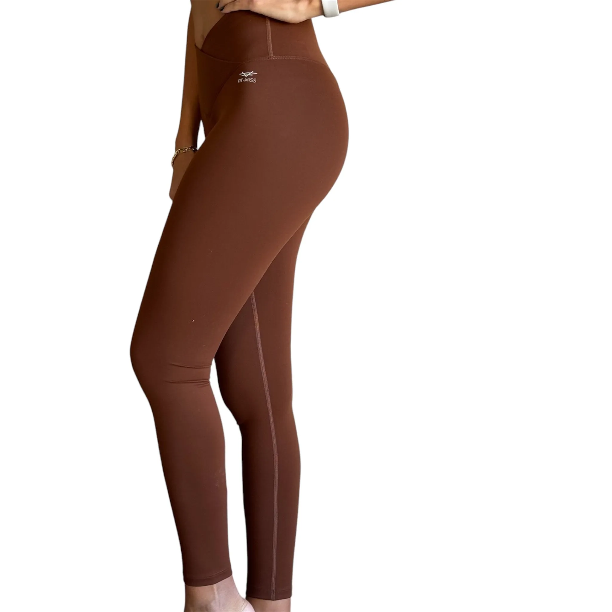 Slightly Thicker V-Leggings - Russet Brown