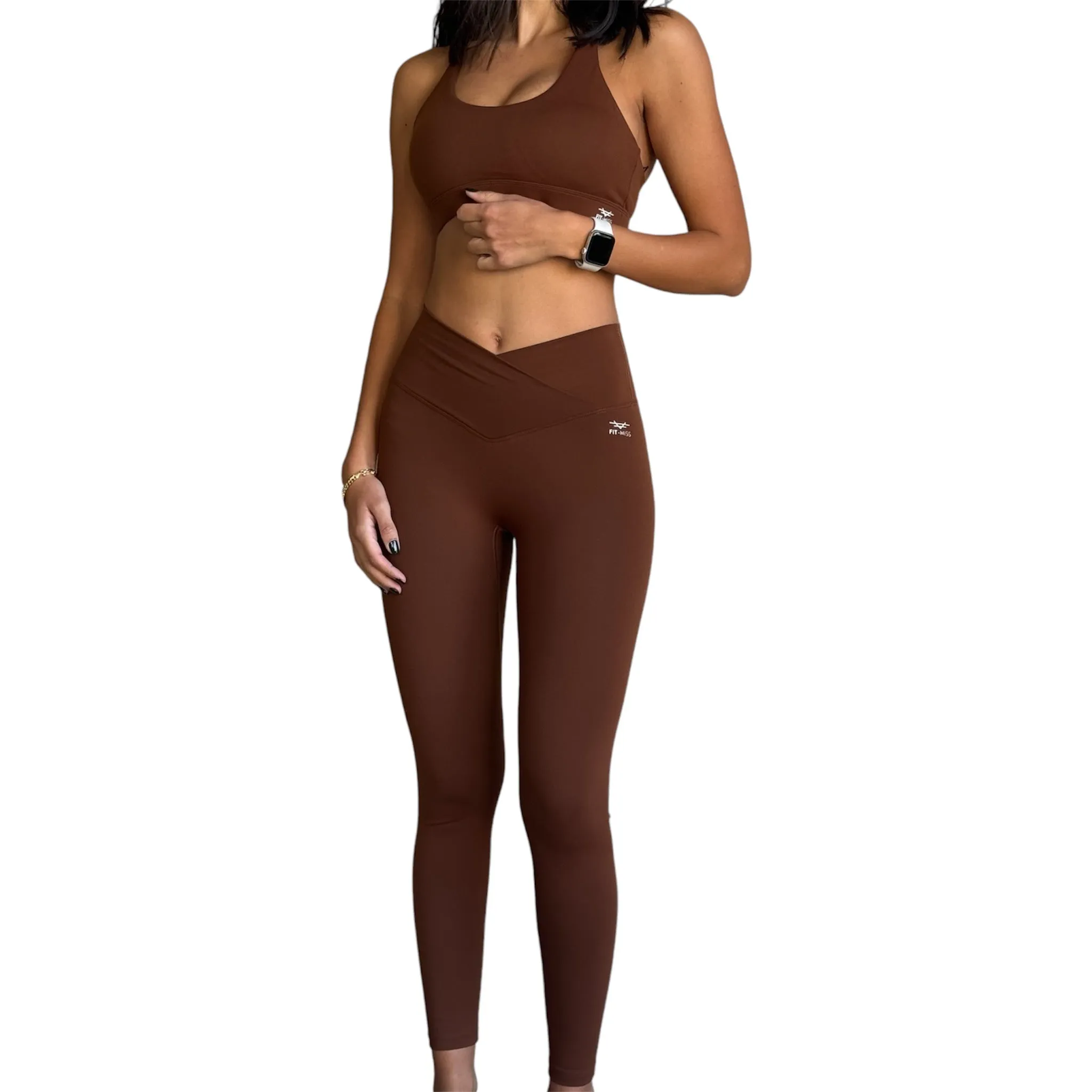 Slightly Thicker V-Leggings - Russet Brown