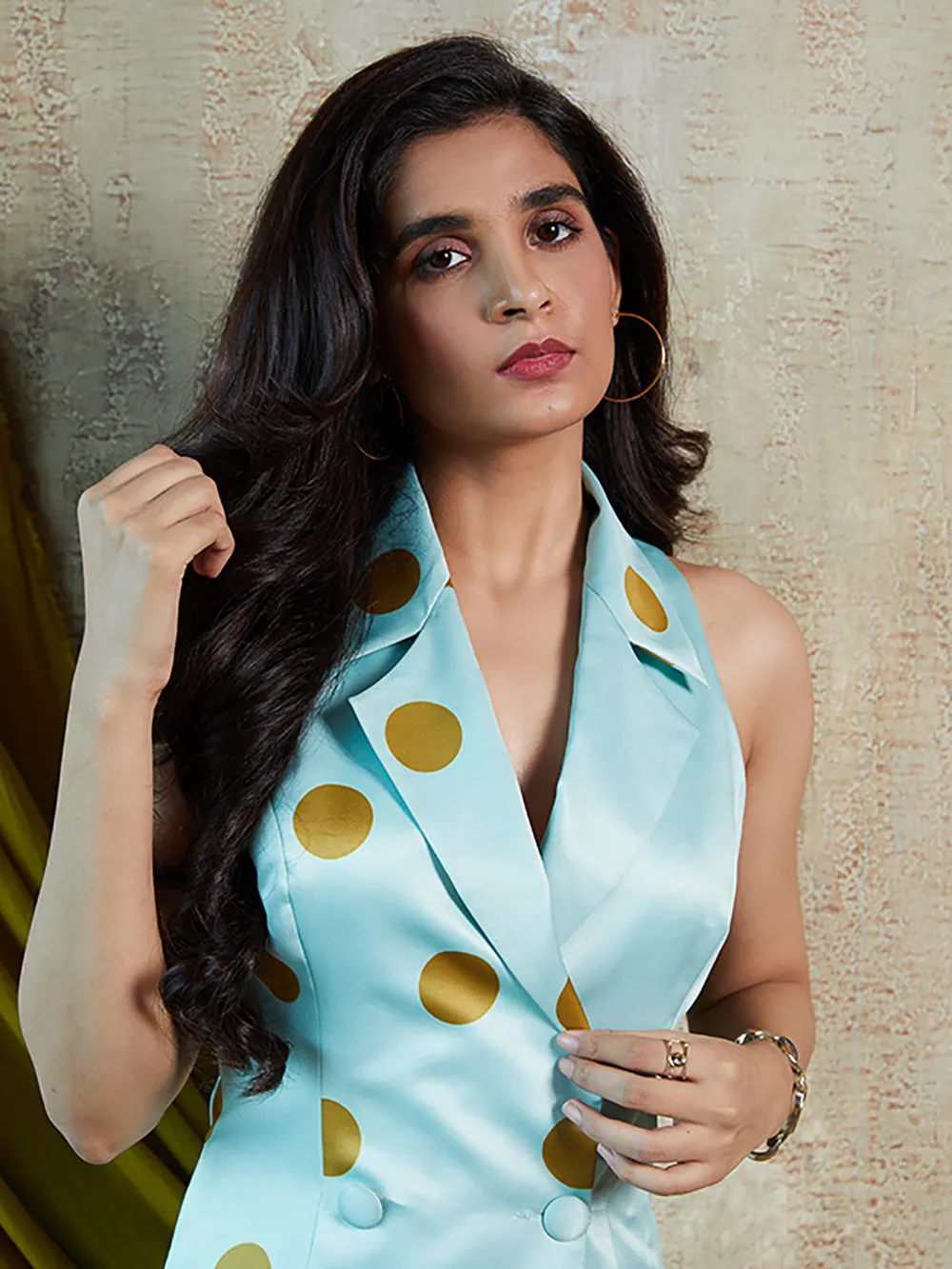 Smart Polka Blazer Dress