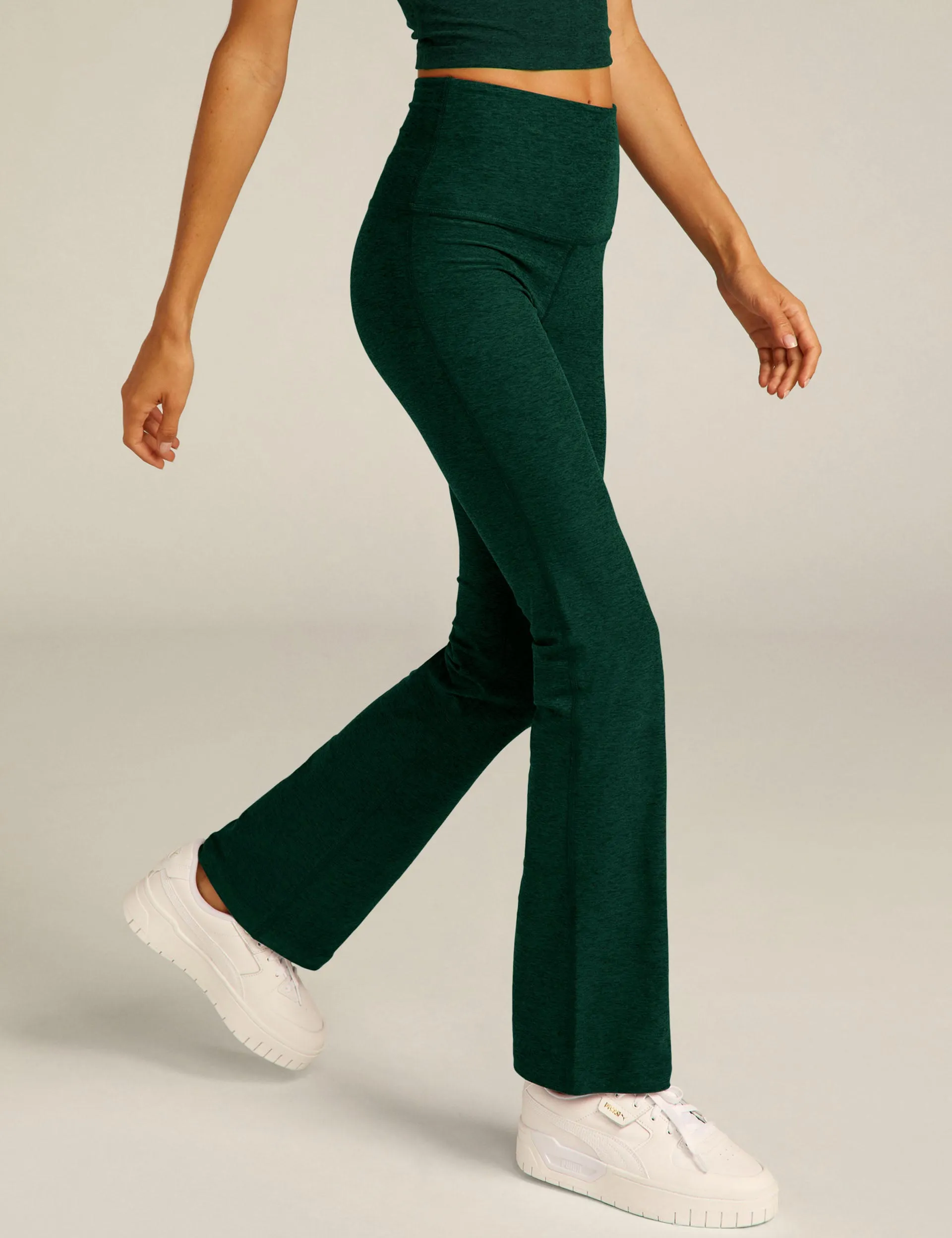 SPACEDYE HIGH WAISTED PRACTICE PANTDARK SPRUCE GREEN HEATHER