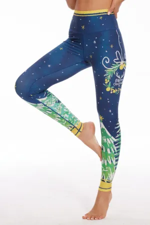 Starry Pines Christmas High-waisted Leggings