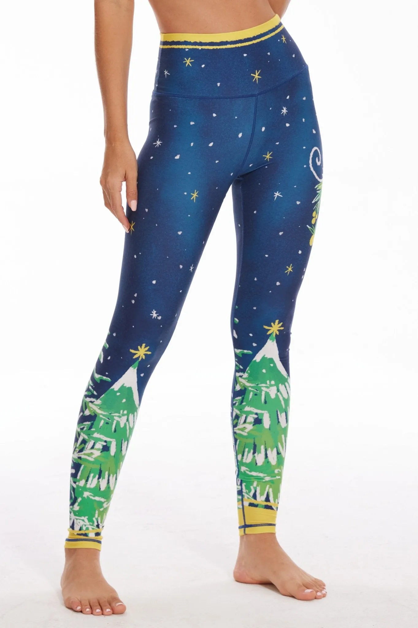 Starry Pines Christmas High-waisted Leggings