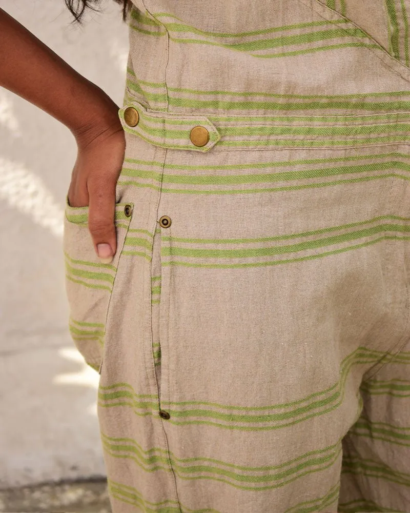 Striped Linen Jumpsuit