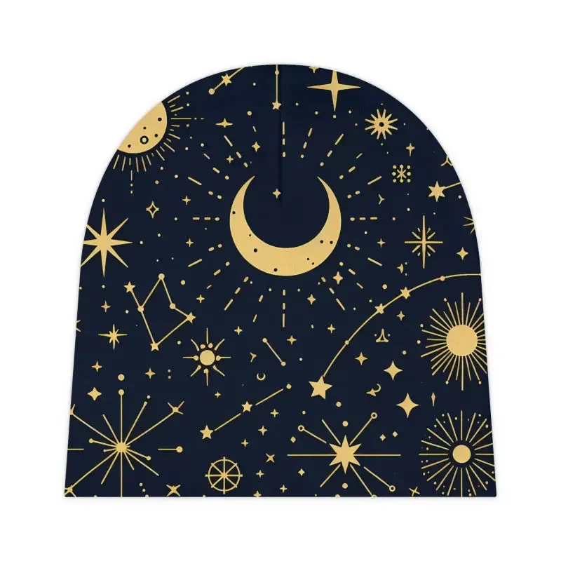 Sun & Stars Baby Beanie Unique Pattern Cozy Style