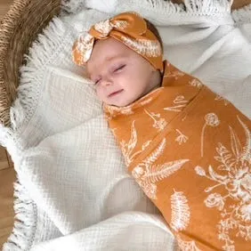 Swaddle Set | Golden Floral