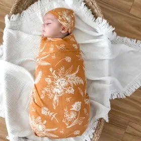 Swaddle Set | Golden Floral