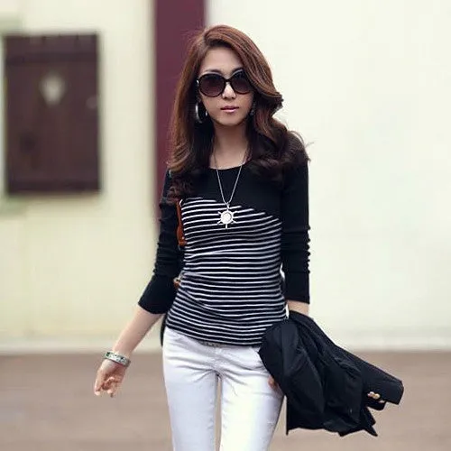 T Shirt Women Clothes Tshirt Long Sleeve Tops Womens Clothing T-Shirts Cotton Casual Tee Shirt