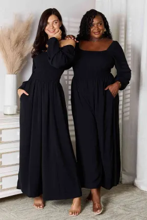 Tahlia Double Take Square Neck Jumpsuit with Pockets