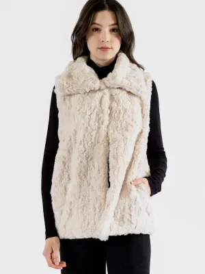 Talia Faux Fur Wing Collar Vest