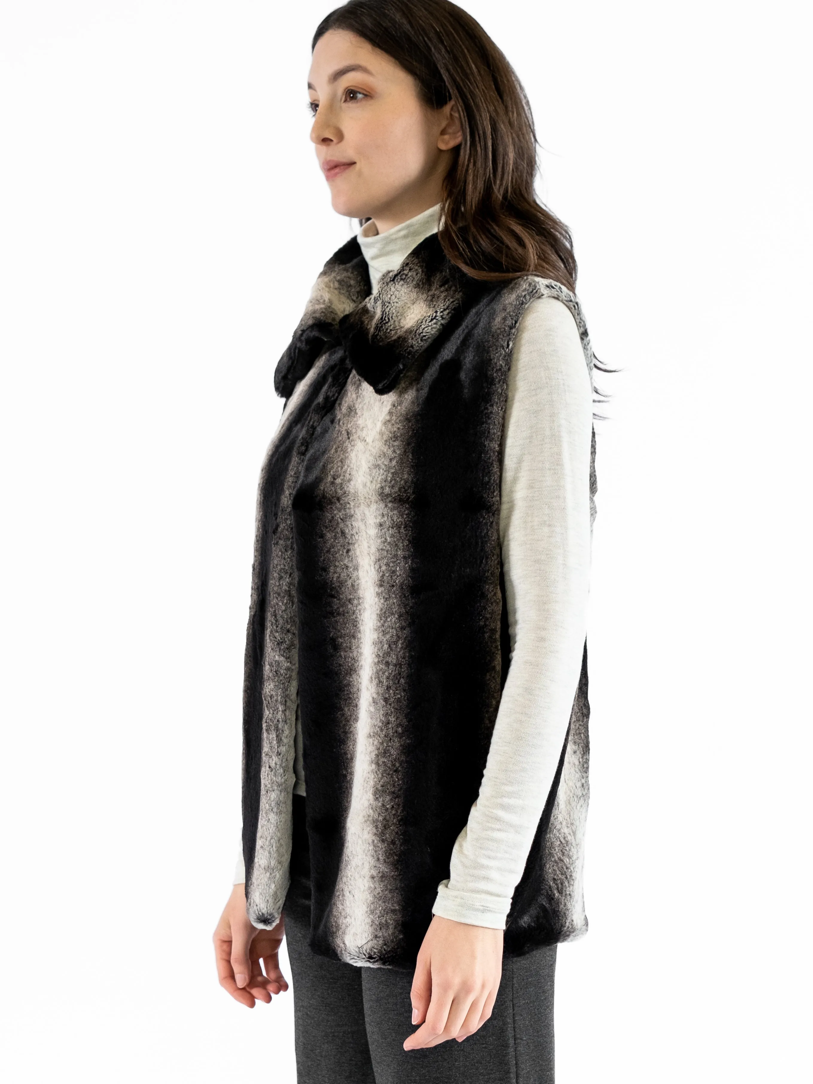 Talia Faux Fur Wing Collar Vest
