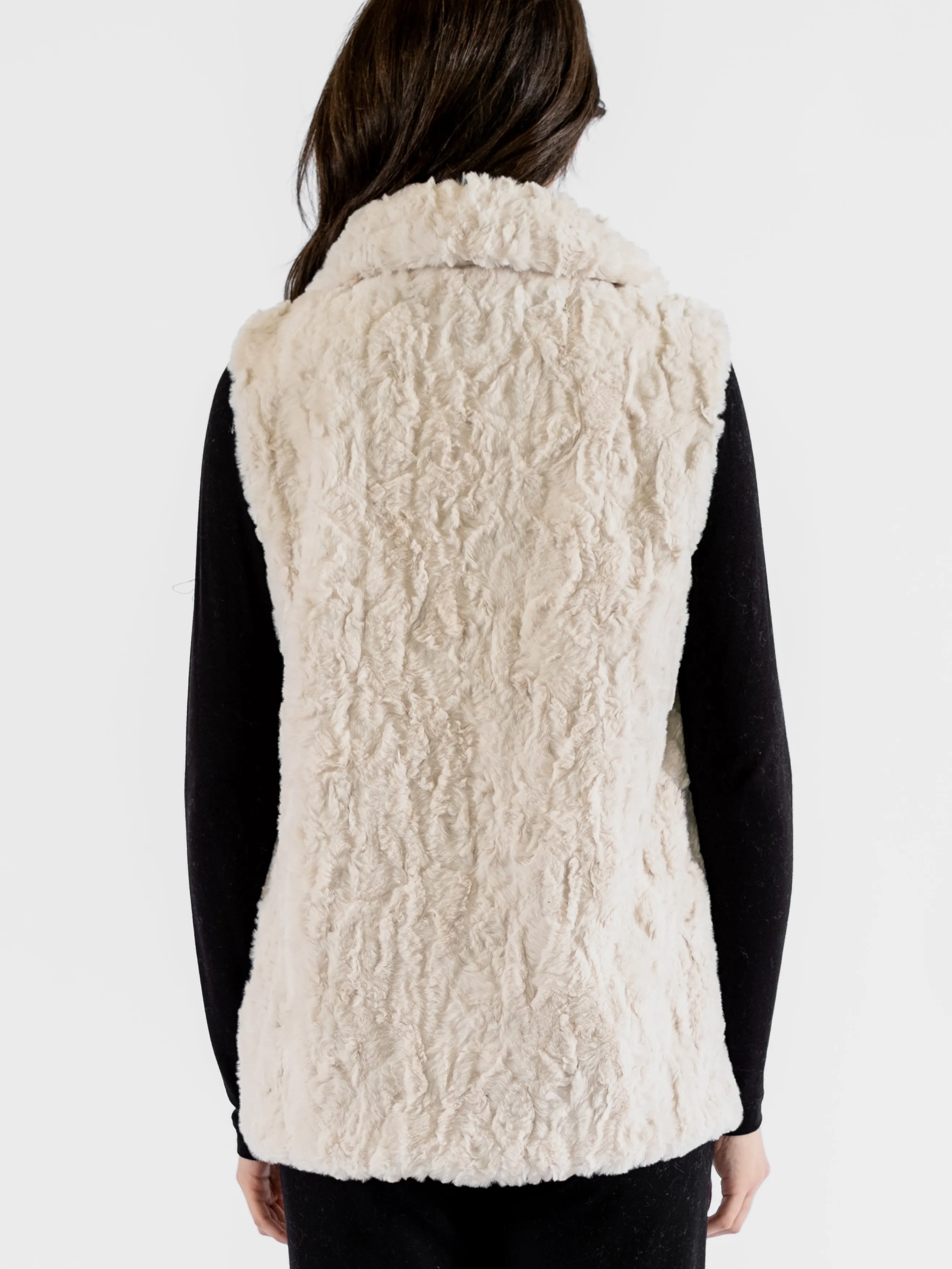Talia Faux Fur Wing Collar Vest
