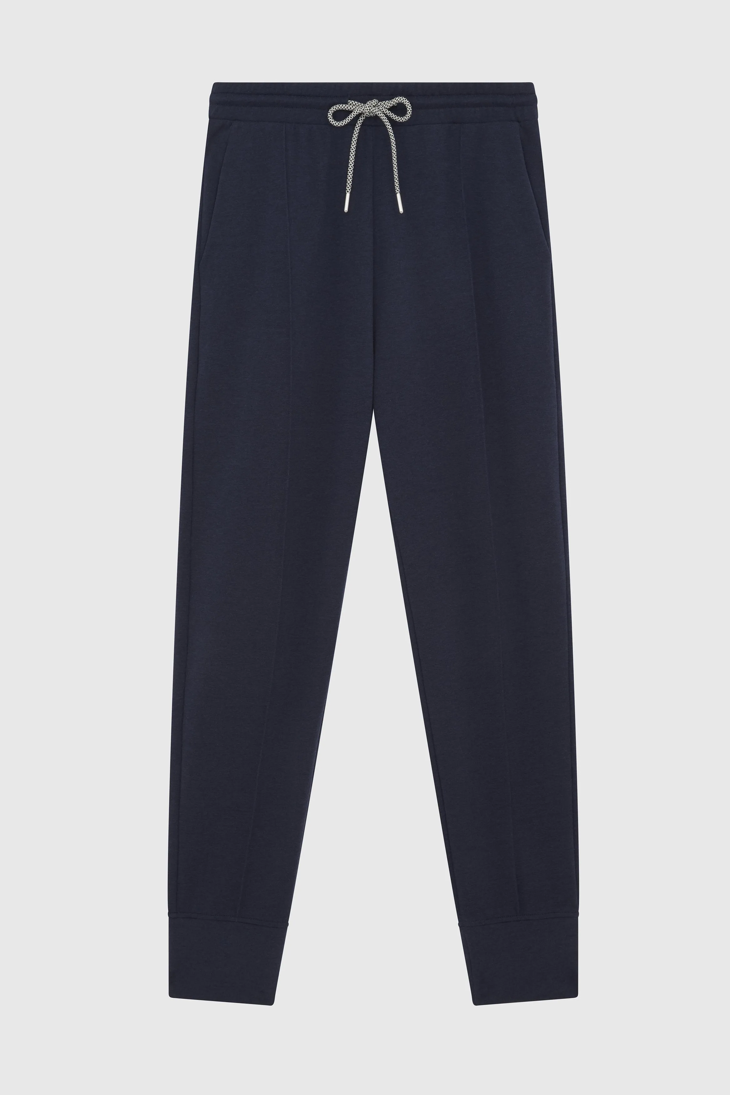 Tapered Cotton & TENCEL™ Lyocell Lounge Trousers | Navy