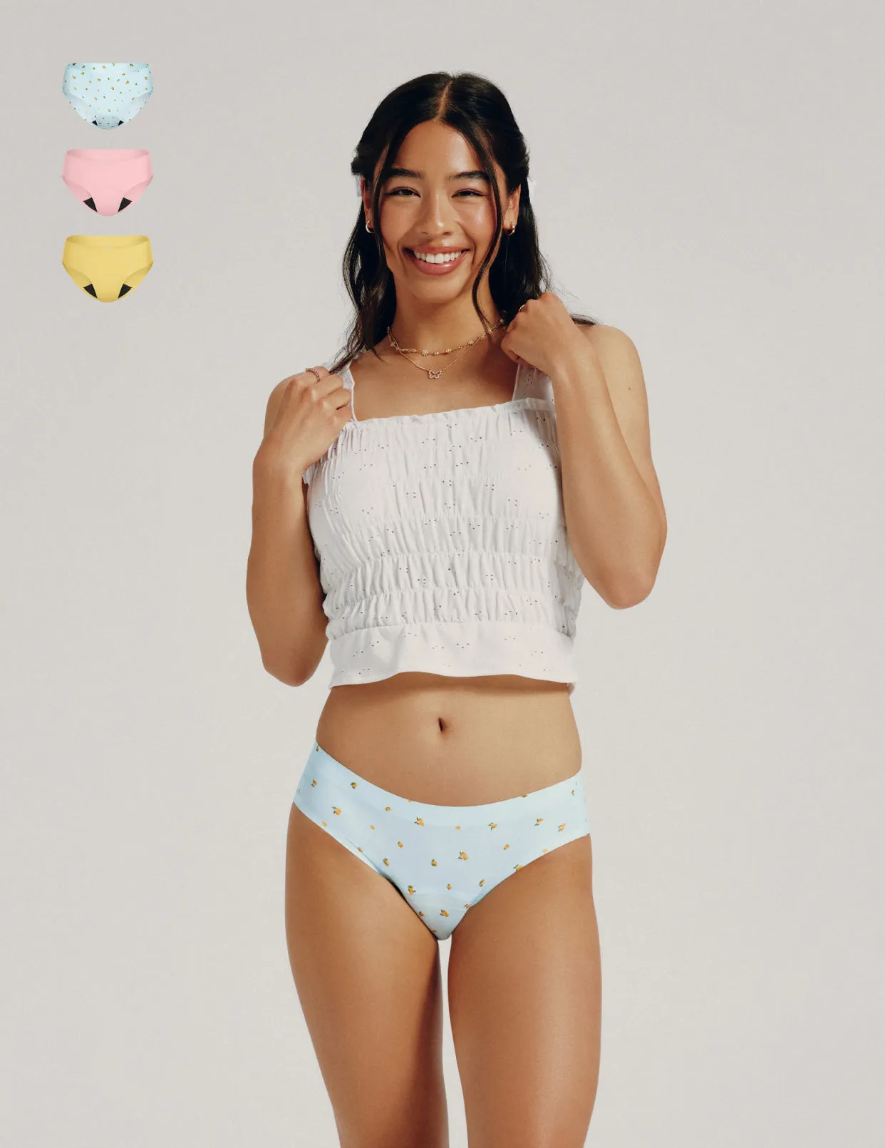 Teen Light Leakproof No-Show Bikini 3-Pack - Kit
