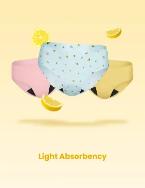 Teen Light Leakproof No-Show Bikini 3-Pack - Kit