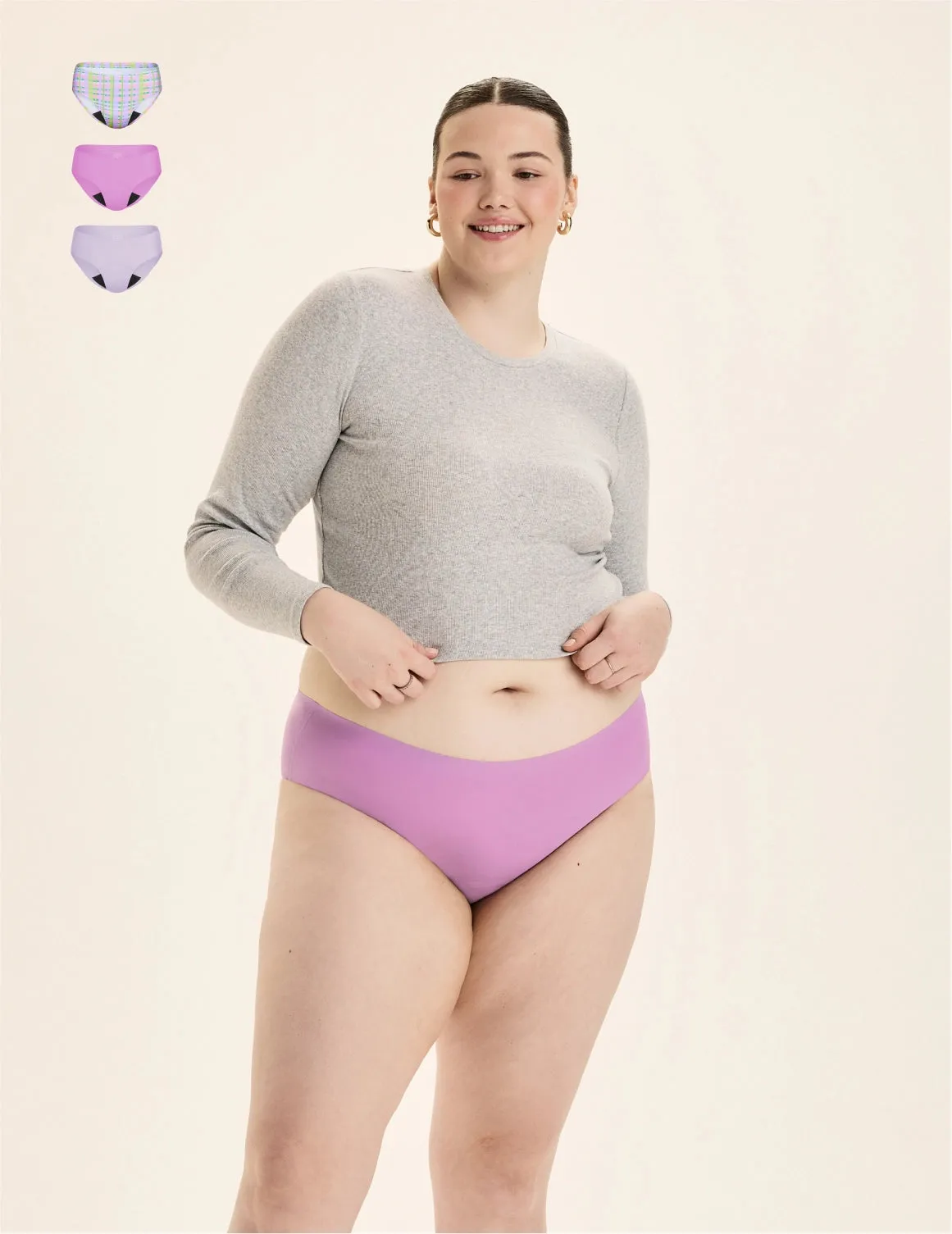 Teen Light Leakproof No-Show Bikini 3-Pack