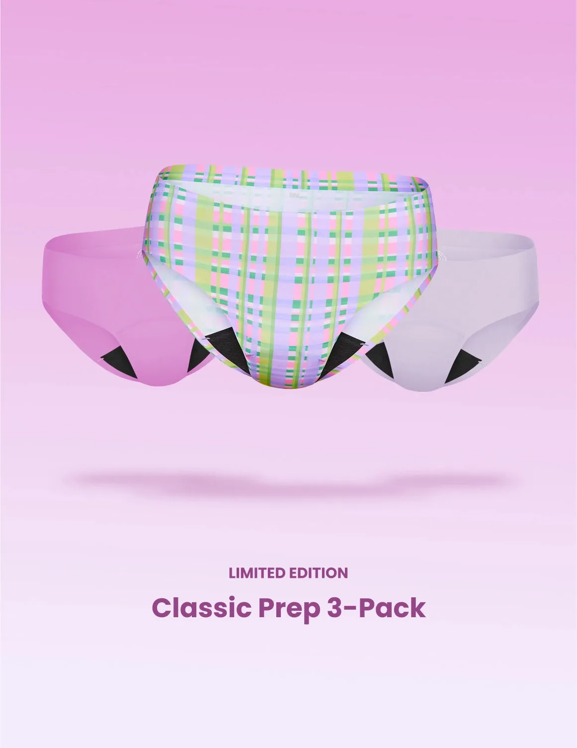 Teen Light Leakproof No-Show Bikini 3-Pack