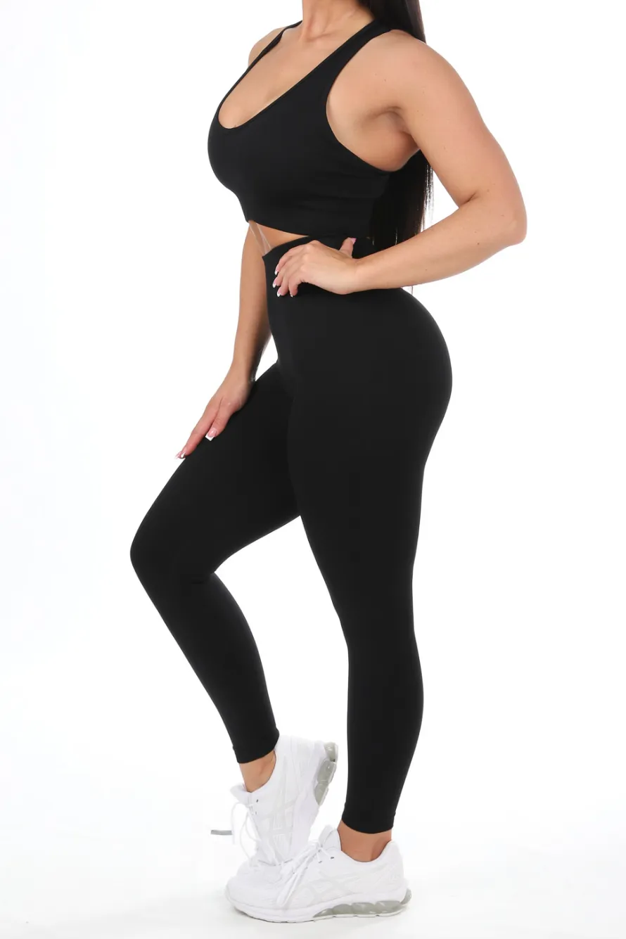 Tia Scrunchbum Leggings Black