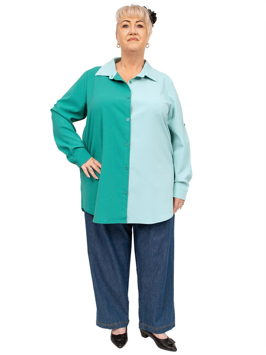 Twin Peaks Blouse - Teal