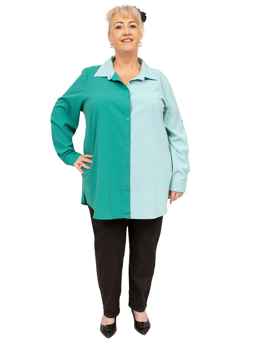 Twin Peaks Blouse - Teal