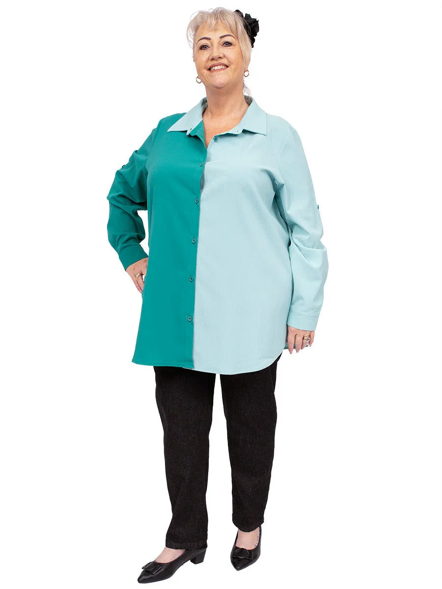 Twin Peaks Blouse - Teal
