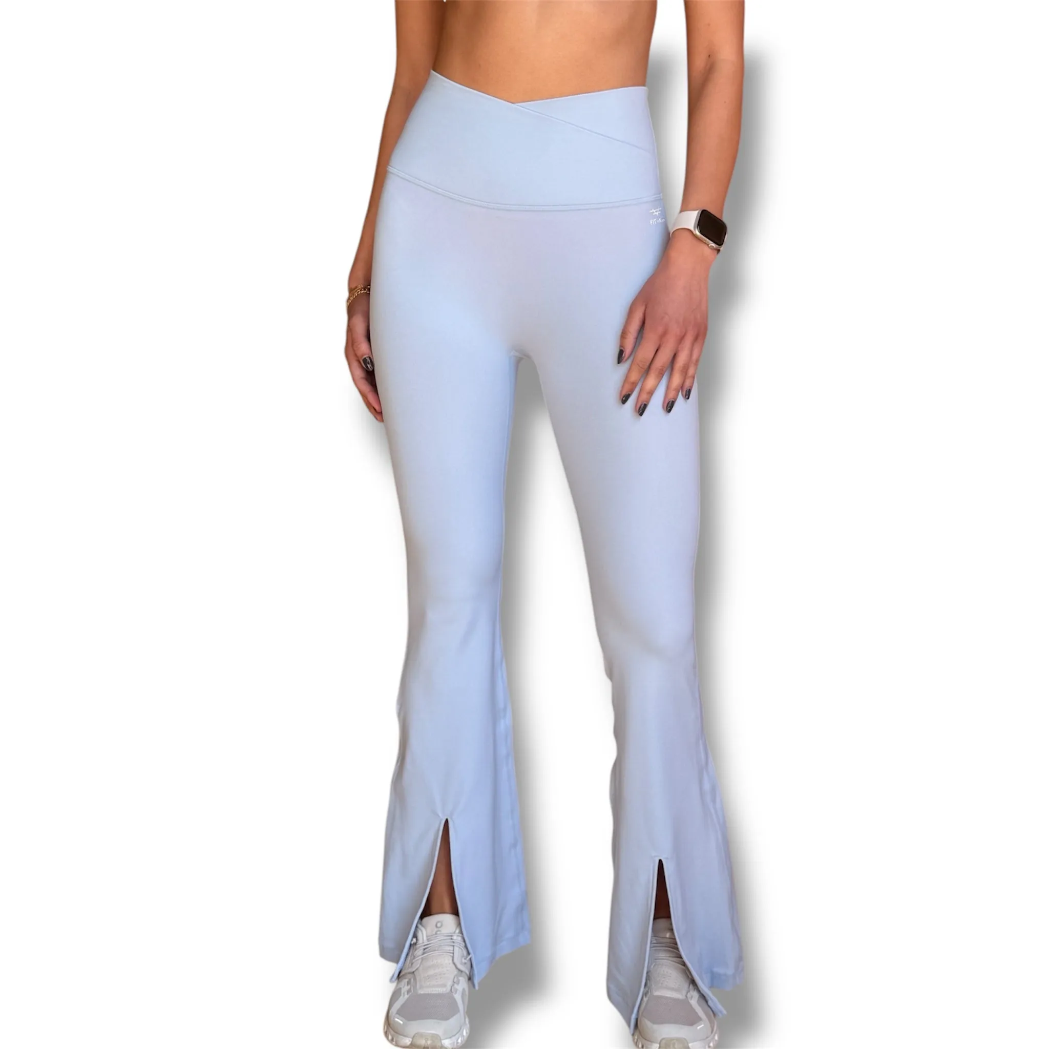 TwistFlare Leggings - Baby Blue