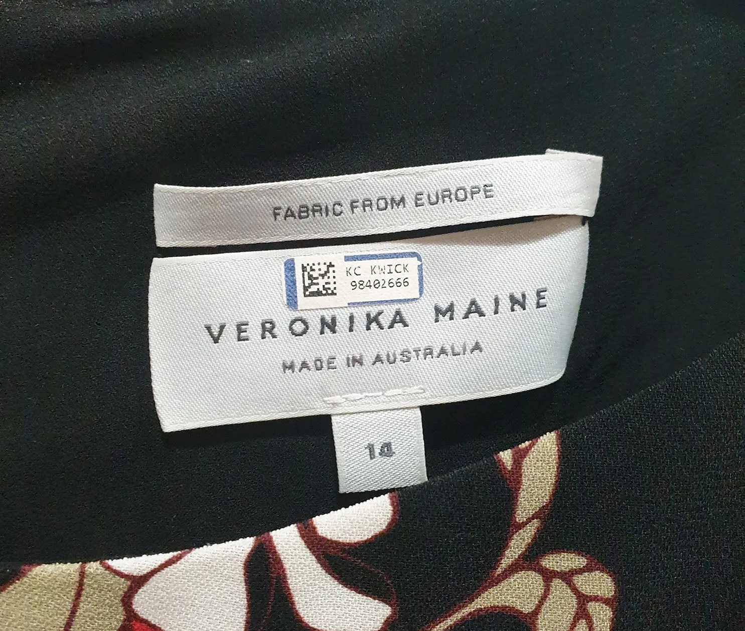 Veronica Mayne unique print dress size 14