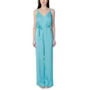 Vila Clothes Women's Light Blue Jumpsuit with V-Neck and Straps