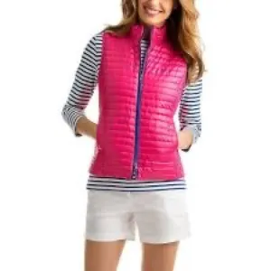 Vineyard Vines Women's Puffer Vest Rhododendron Pink