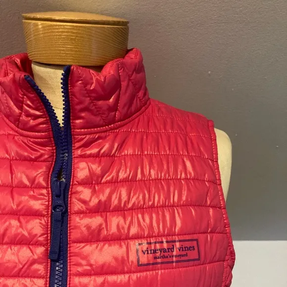 Vineyard Vines Women's Puffer Vest Rhododendron Pink