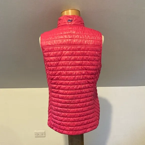 Vineyard Vines Women's Puffer Vest Rhododendron Pink