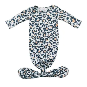 White Leopard Knotted Gown