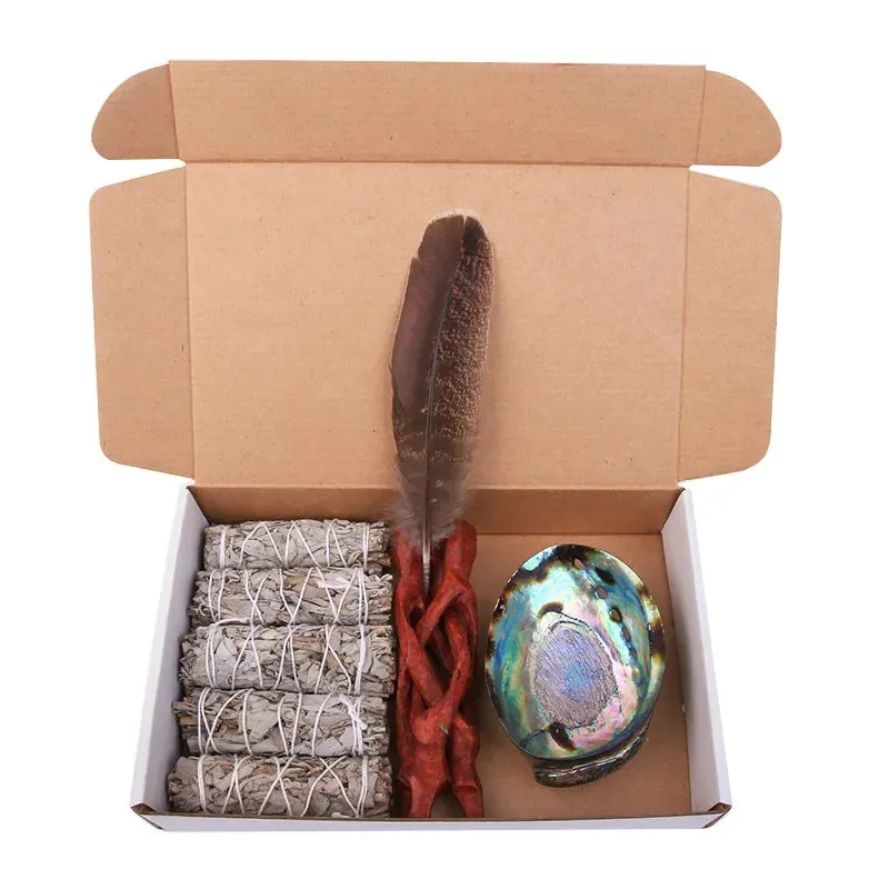 White Sage Stick Set with Abalone Shell