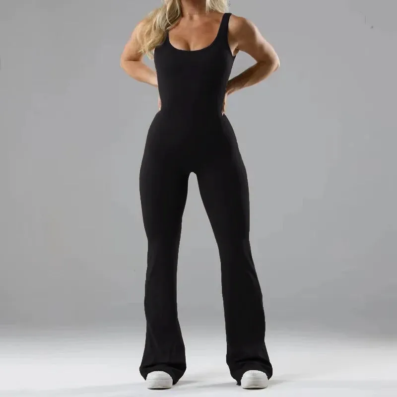 Wide-leg Yoga Bodysuit
