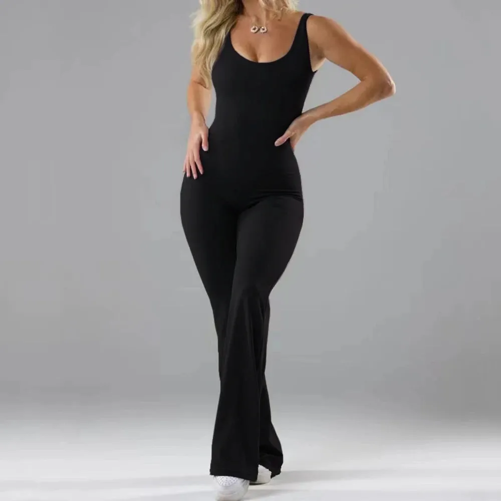 Wide-leg Yoga Bodysuit